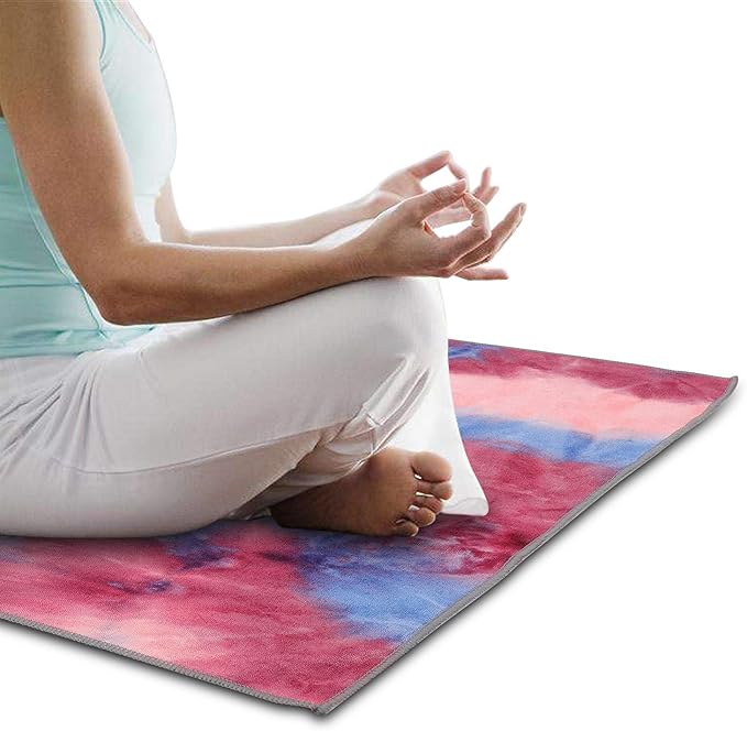 Yoga Towel, Non-Slip Hot Yoga Towel Anti-Slip Waffle Texture, 100% Absorbent Odorless Microfiber Yoga Blanket, Standard Size 72 x 24 x 0.2 inches Cushion Towel for Hot Yoga, Bikram, Pilates1-GravixFit