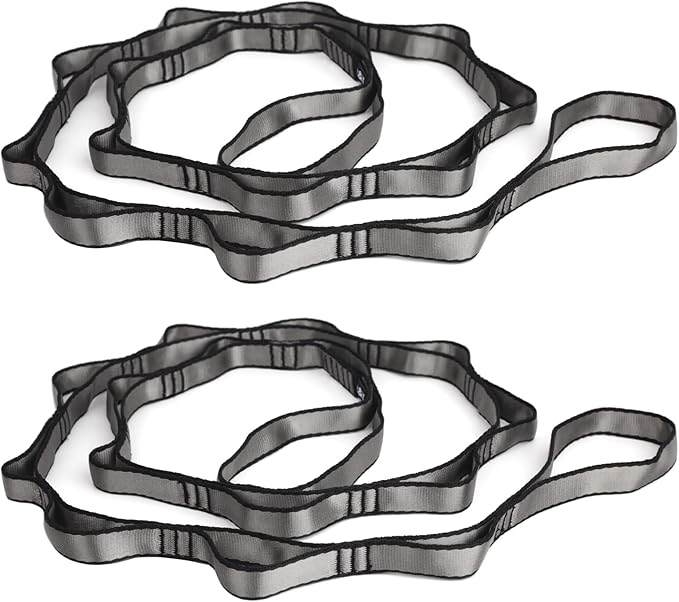 10PCS Nylon Daisy Chain Straps 23 KN for Aerial Yoga Hammock Swing Adjustable Aerial Silk Extender Hanging Rope for Aerial Yoga Belts 3.6FT 5.9FT Long-GravixFit