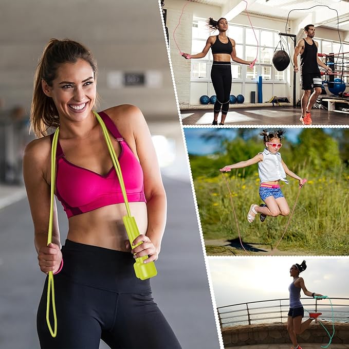 24/36 Pack Pvc Jump Rope, Adjustable Speed Jump Rope with Plastic Handles for Men Women, Skipping Rope for Exercise and Gym Fitness