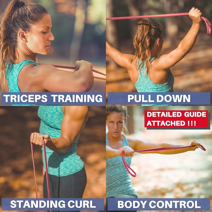 LEZER Resistance Bands - Pull Up Bands for Home Gym Fitness, Stretching, Physical Therapy & Training - Includes Instruction-GravixFit