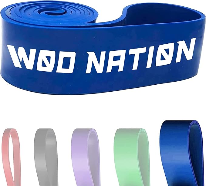 WOD Nation Pull Up Assistance Bands (10-175lbs Band) - Best for Pullup Assist, Chin Ups, Resistance Bands Exercise, Stretch, Mobility Work & Serious Fitness - 41 inch Straps-GravixFit