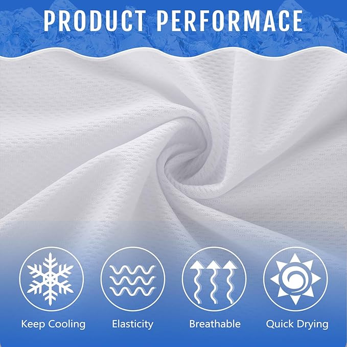 Hosuly 30 Pack Cooling Towels, 40"x12" Ice Breathable Soft Chilly Sweat Rag Microfiber Workout Rags for Gym Cooling Towels for Neck and Face for Yoga Golf Sport Running-GravixFit
