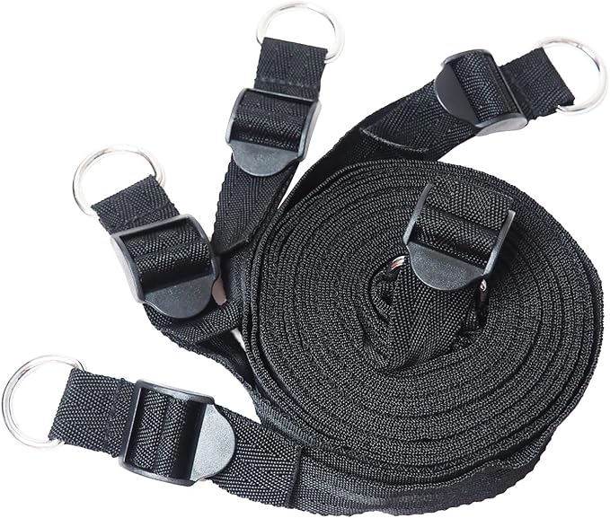 6pcs Black PU Adjustable Straps Sports Training Fitness Gear Home Yoga Set-GravixFit