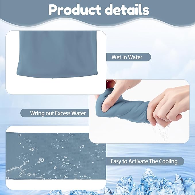 Honoson Cooling Towel Bulk - Neck & Face Cool Chilly Towels Microfiber Breathable Sport Sweat Rag for Gym, Yoga, Travel, Camping, Running, Outdoor-GravixFit
