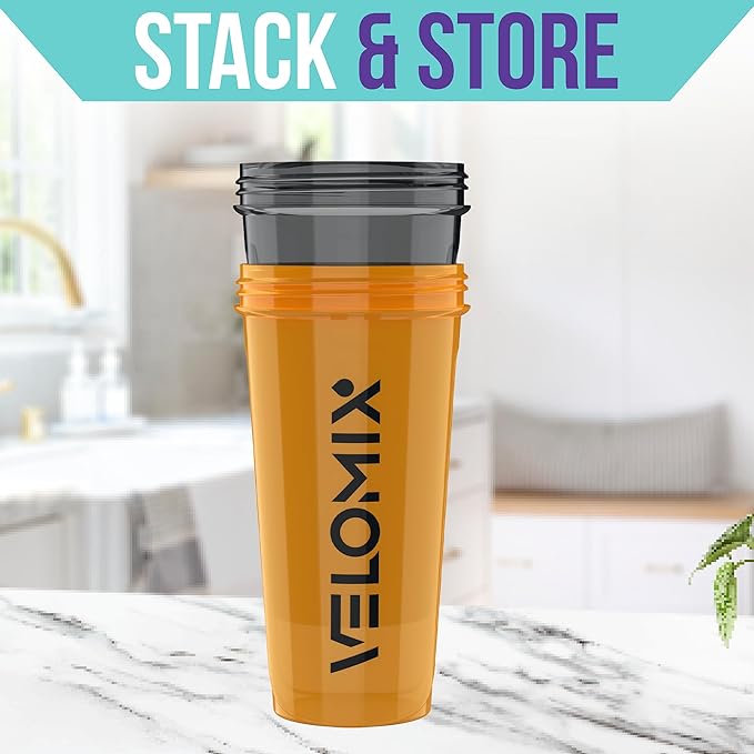 '-2 Pack- 28 oz Protein Shaker Bottles for Protein Mixes - 2x Wire Whisk | Leak Proof Shaker Cups for Protein Shakes | Protein Shaker Bottle Pack (Golden Stone)-GravixFit