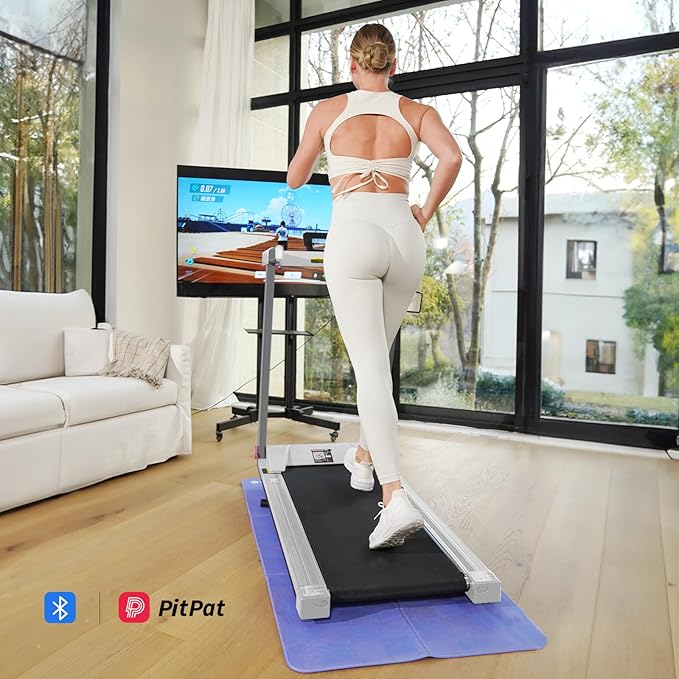 DeerRun Treadmills for Home with Incline and Handles, 3.5 HP Foldable Treadmill 350 LBS Weight Capacity for Small Spaces, Folding Running Machine with Smart APP-GravixFit