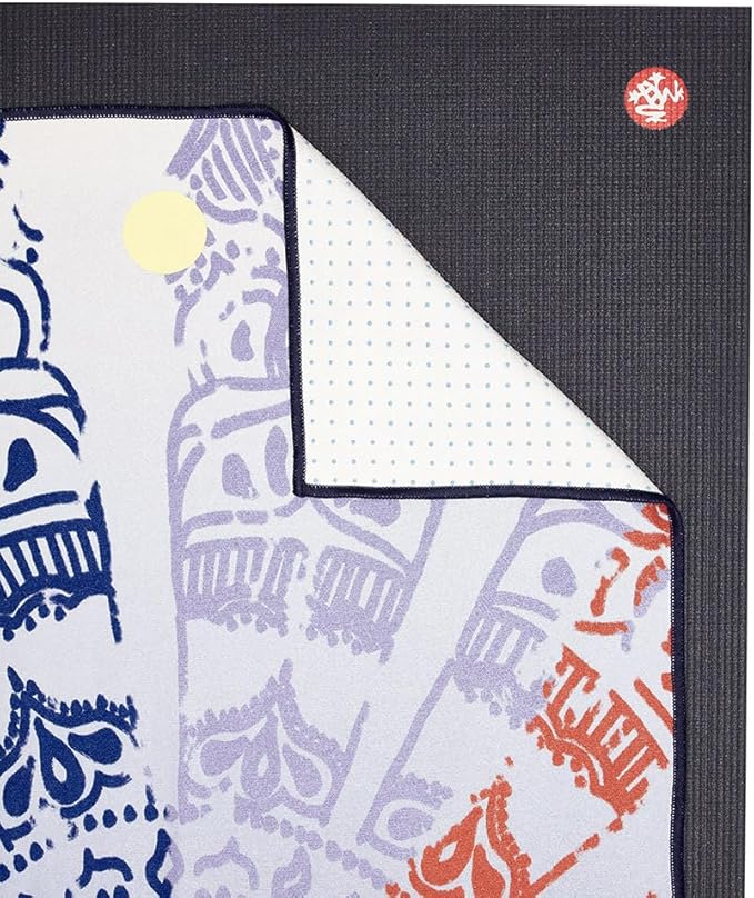 Manduka Yogitoes Yoga Towel – Rubber Grip Dots Non-Slip Bottom, Quick Dry Fitness Towel for Hot Yoga, Pilates, Exercise-GravixFit