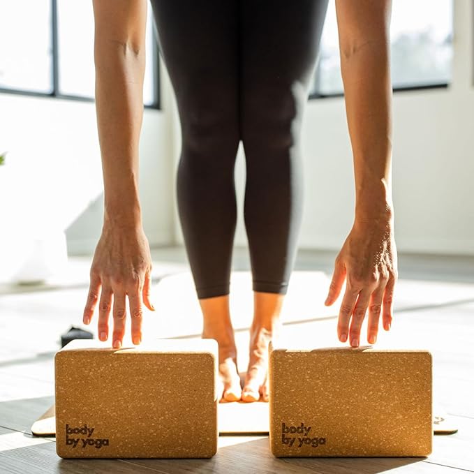 Premium Cork Yoga Blocks - Extra Large Yoga Block 2-Pack or Extra Tall 1-Pack for Inflexible Yogis | Natural, High-Density Cork for Superior Support & Stability | Optional Yoga Strap & Gift Box-GravixFit