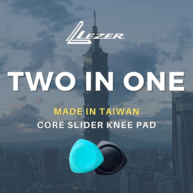 LEZER 2 IN 1 Yoga Knee Pad Slider, Core Gliding Disc, Extra Thick Yoga Mat, Cushion, Wrist Support, Exercise, Home Gym Workout Equipment, Honeycomb Structure, Set of 2-GravixFit