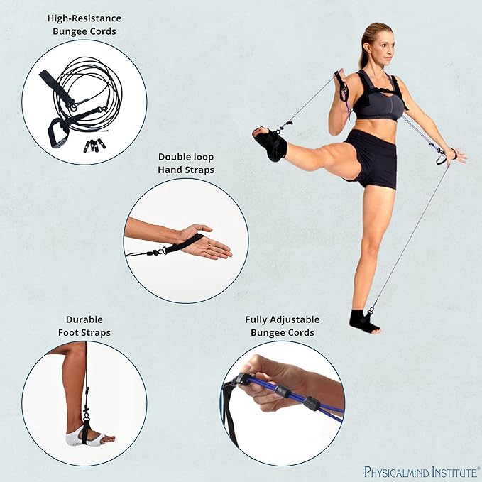 TYE4® and TYE4X™ - Pilates Wearable Resistance/Assistance; Total Body Exercise; Core Strengthening, Portable, Home Gym, Pilates, Yoga, Barre, Posture, Stretching, Balance-GravixFit