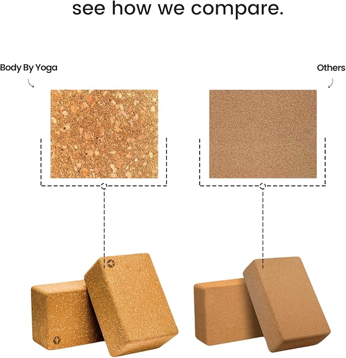 Premium Cork Yoga Blocks - Extra Large Yoga Block 2-Pack or Extra Tall 1-Pack for Inflexible Yogis | Natural, High-Density Cork for Superior Support & Stability | Optional Yoga Strap & Gift Box-GravixFit
