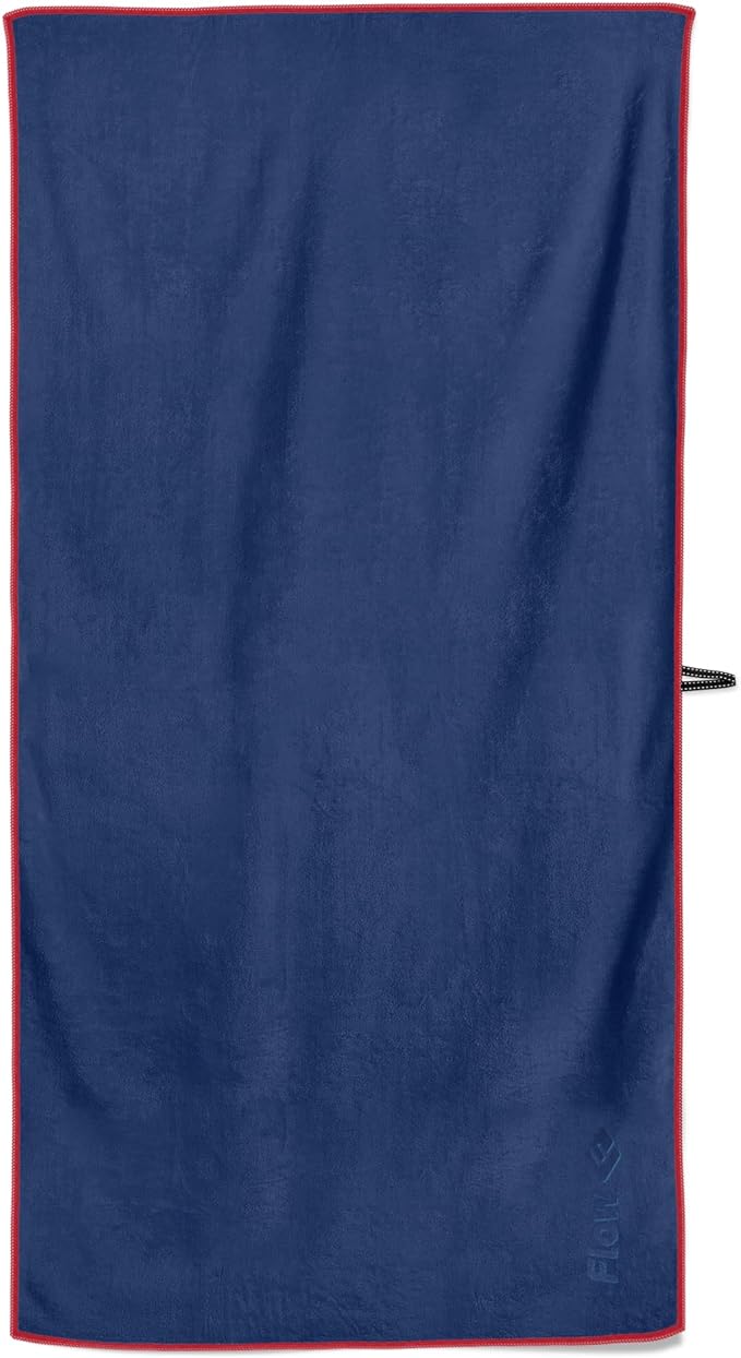 Flow Hydro Sport Towel - Microfiber Quick Dry Swimming Towels for Swim, Pool, Triathlon, and Other Water Sports in Medium, Large, Extra Large, and Hooded Sizes (Navy, Large (60" x 30"))-GravixFit