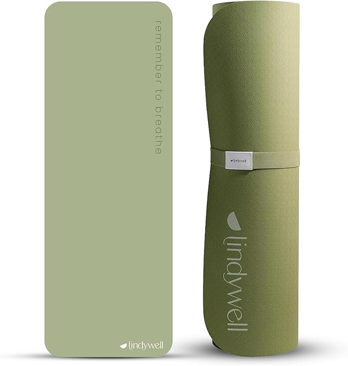 Lindywell Pilates Yoga Workout Mat Non Slip 6mm, 8mm, 10mm Thick - 6ft x 26in-GravixFit