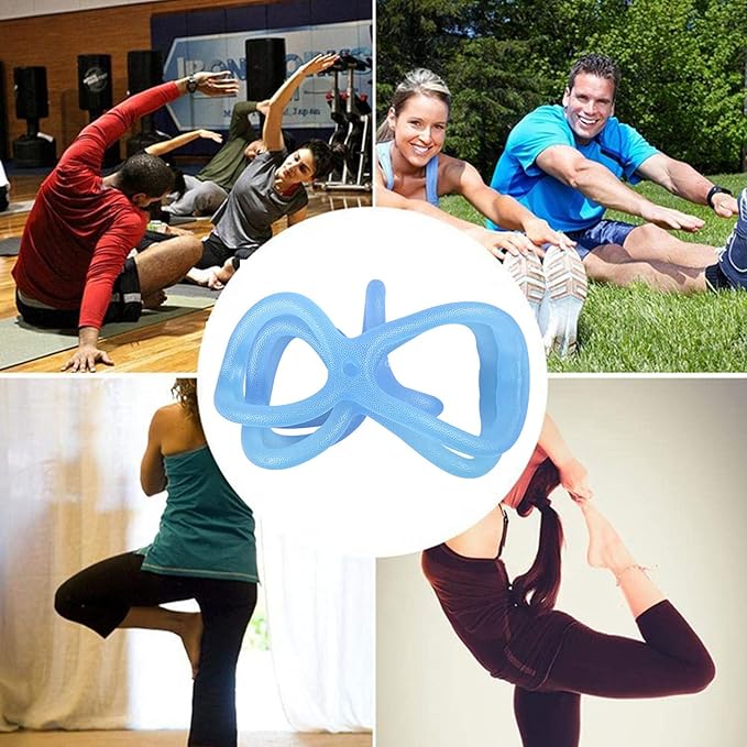 7 Ring Stretch Resistance Exercise Band, BetterJonny Workout Bands Yoga Stretching,Foot, Leg and Arm Exerciser for Home or Fitness Center Workout Walking Exercise-GravixFit