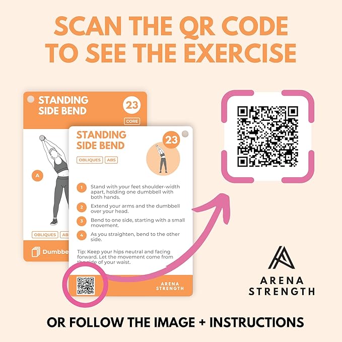 Arena Strength Workout Cards - Instructional Fitness Deck for Booty Band Workouts, Beginner Fitness Guide for Resistance Band Training Exercises at Home. Includes Workout Routines.-GravixFit