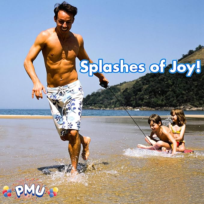 PMU 33 Inch Red Bodyboard - Lightweight Wrist Leash, Slick Bottom Boards for Beach, Sea & Pool - Surfing Board for Kids, Teens & Adults Wave Conditions Pkg/1