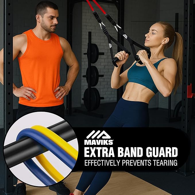 Exercise Resistance Bands for Working Out Set of 5 for Women and Men, Stretch Bands for Exercise, Physical Therapy, Arms Legs Workout, Stretching, Home Fitness-GravixFit