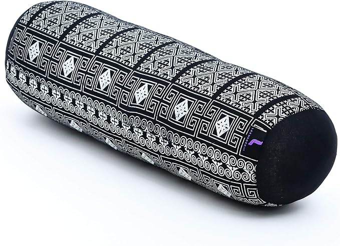 Leewadee Small Yoga Bolster – Shape-Retaining Cervical Neck Roll, Tube Pillow for Comfortable Reading, Kapok Filling, 22 x 6 x 6 inches-GravixFit