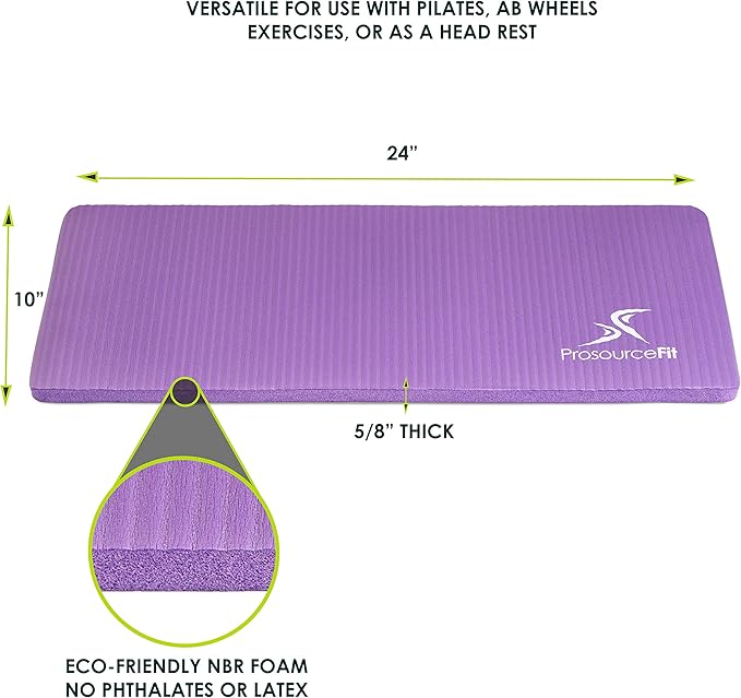 ProsourceFit Extra Thick Yoga Knee Pad and Elbow Cushion 15mm (5/8”) Fits Standard Mats for Pain Free Joints in Yoga, Pilates, Floor Workouts-GravixFit