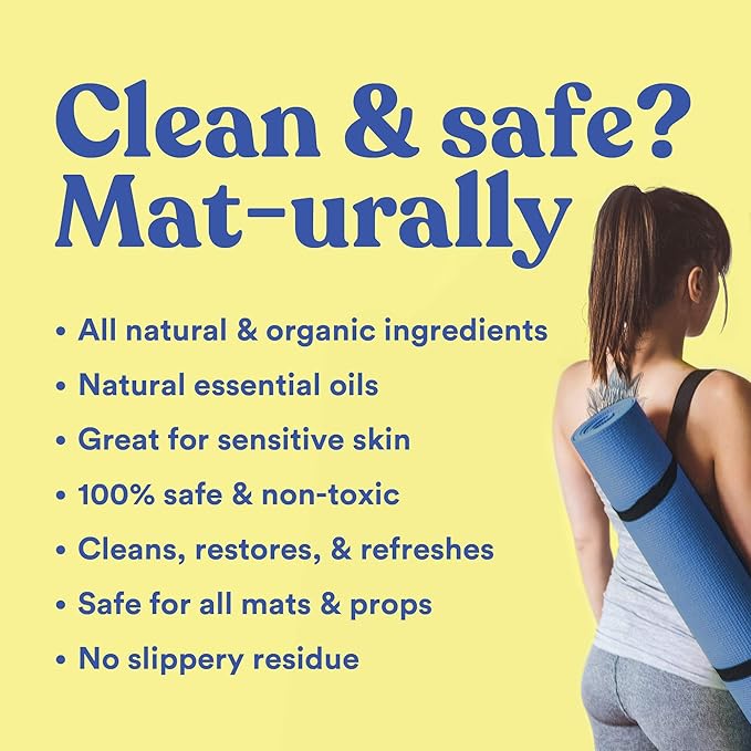 ASUTRA Yoga Mat Cleaner Spray (Fresh & Unscented), 4 fl oz - No Slippery Residue, Deep-Cleansing for Fitness Gear & Gym Equipment, Microfiber Towel Included-GravixFit