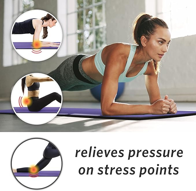 MICRODRY Deluxe Fitness Exercise Yoga Mat for Home & Gym, Extra Thick for High Impact Training, Multi Layered Skid Resistant Surface, Odor Neutralizing with Carrying Strap-GravixFit