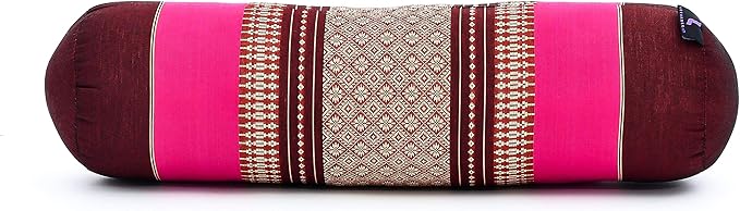 Leewadee Small Yoga Bolster – Shape-Retaining Cervical Neck Roll, Tube Pillow for Comfortable Reading, Kapok Filling, 22 x 6 x 6 inches-GravixFit