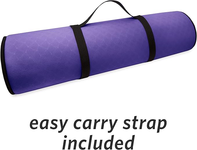 MICRODRY Deluxe Fitness Exercise Yoga Mat for Home & Gym, Extra Thick for High Impact Training, Multi Layered Skid Resistant Surface, Odor Neutralizing with Carrying Strap-GravixFit