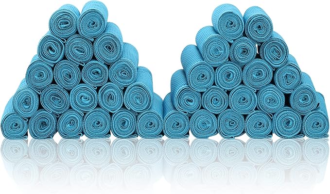 Cooling Towels 40 Pack 40"x 12", 160gsm Bulk Cool Towels, Soft Breathable, Super Absorbent, Quick Cold Towel, for Bowling, Yoga, Travel, Camping, Golf, Football, Hiking, Outdoor Work-GravixFit