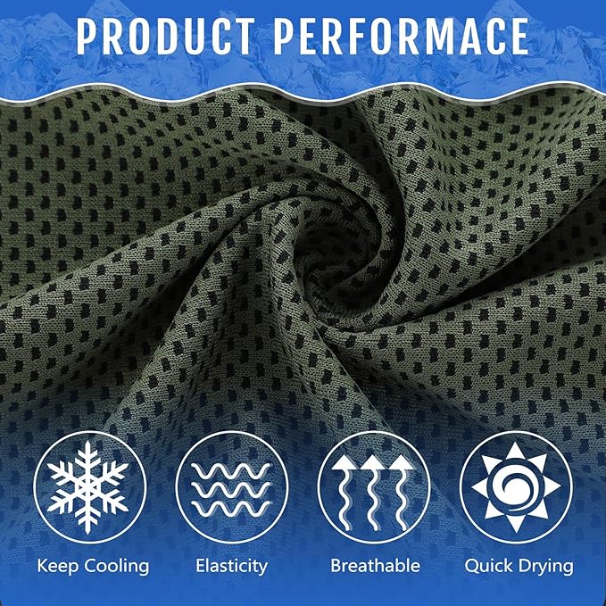 Hosuly 30 Pack Cooling Towels, 40"x12" Ice Breathable Soft Chilly Sweat Rag Microfiber Workout Rags for Gym Cooling Towels for Neck and Face for Yoga Golf Sport Running-GravixFit