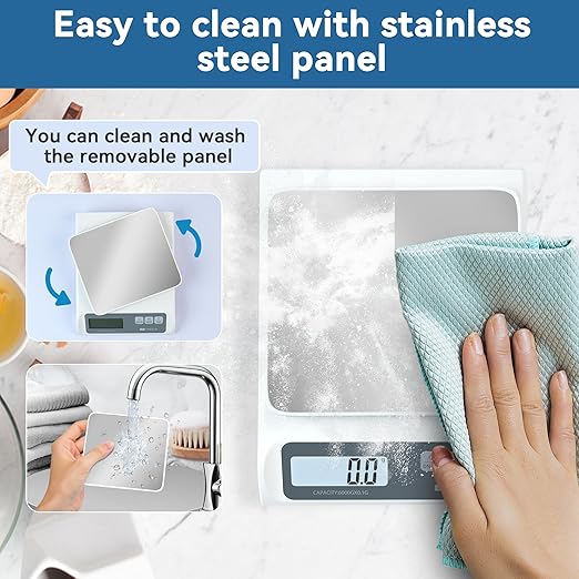 13lb/0.1g Precision Digital Food Scale - Meal Prep Kitchen Baking & Espresso Coffee - Gram Scale with Stainless Steel Platform & LCD Display-GravixFit