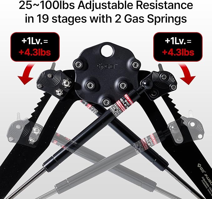 (New) GD Muscle Pump Chest Expander Upper Body Strengthener, Chest Workout for Men, Workout Equipment Shoulder Muscle Training Fitness Equipment, Arm Exerciser-GravixFit
