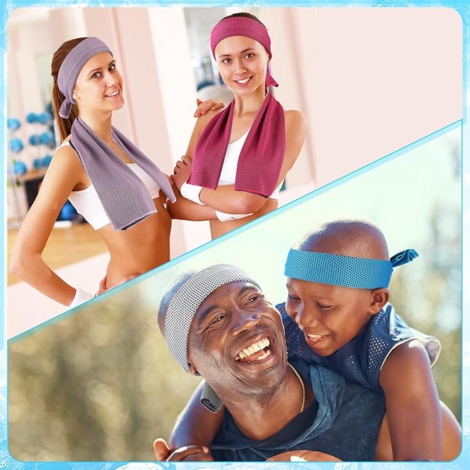 Maitys 500 Pack Cooling Towels for Neck and Face Bulk, 32 x 12 Inch Microfiber Ice Chilly Cold Sports Towel Breathable Workout Rags for Hot Weather Gym Yoga Golf Beach Running-GravixFit