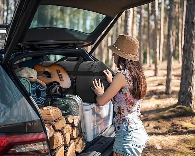 40L/60L/90L Large Waterproof Duffle Bag Backpack for Men, Mens Duffel Backpack Bags for Traveling, Heavy Duty (Black, 90l)-GravixFit