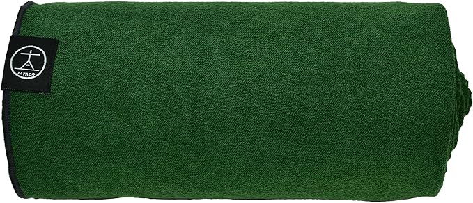 Tatago Hot Yoga Mat Towel Non Slip for Hot Yoga (72-84 inch Mats) Our Hot Yoga Towel Non Slip Silicone Dabs & Absorbent Microfiber Blend Gives You More Grip As You Drip! (Ezmeraldo, XL - 84")-GravixFit