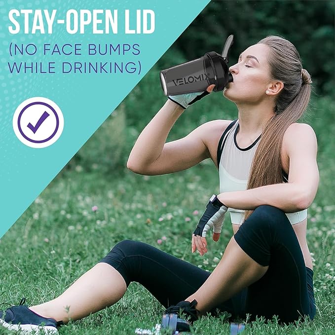 '-2 Pack- 20 oz Bottles for Protein Mixes - 2x Wire Whisk | Leak Proof Shaker Cups for Protein Shakes and Pre Workout | Protein Shaker Bottle Pack | Protein Mixer Cup (Black Set)-GravixFit