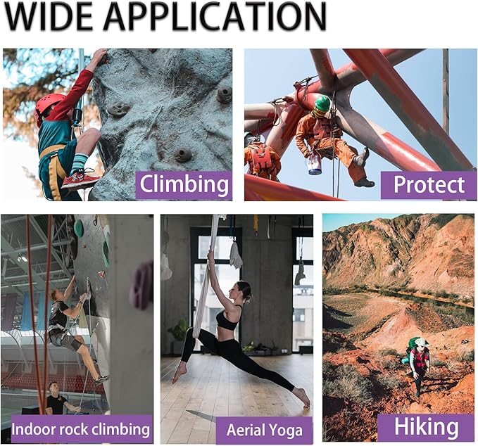 Aerial Yoga Hammock Daisy Chains Strap, Strong 22kN Adjustable with 10 Loops, No Stretch, Climbing Strap Nylon Chain Sling for Aerial Yoga,Swing, Hammock, Suspension, Exercise-GravixFit