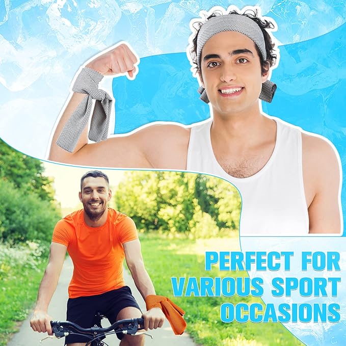 Maitys 1000 Pcs Cooling Towel Bulk, 32 x 12 Inch Microfiber Ice Towel for Neck and Face Cold Soft Breathable Sport Neck Wraps for Hot Weather Athletes Gym Yoga Camping Workout-GravixFit