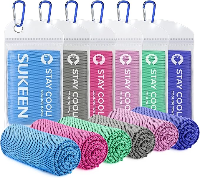 Sukeen Cooling Towel,Instant Evaporative Cooling for Sports,Yoga,Golf,Gym,Neck,Workout and More(40”x 12”)-GravixFit