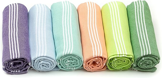 HAVLULAND Luxury Turkish Beach Towel - 100% Organic Cotton, Ultra-Soft, Quick-Dry & Sand-Free - Large, Lightweight & Absorbent for Travel & Pool Blanket-GravixFit