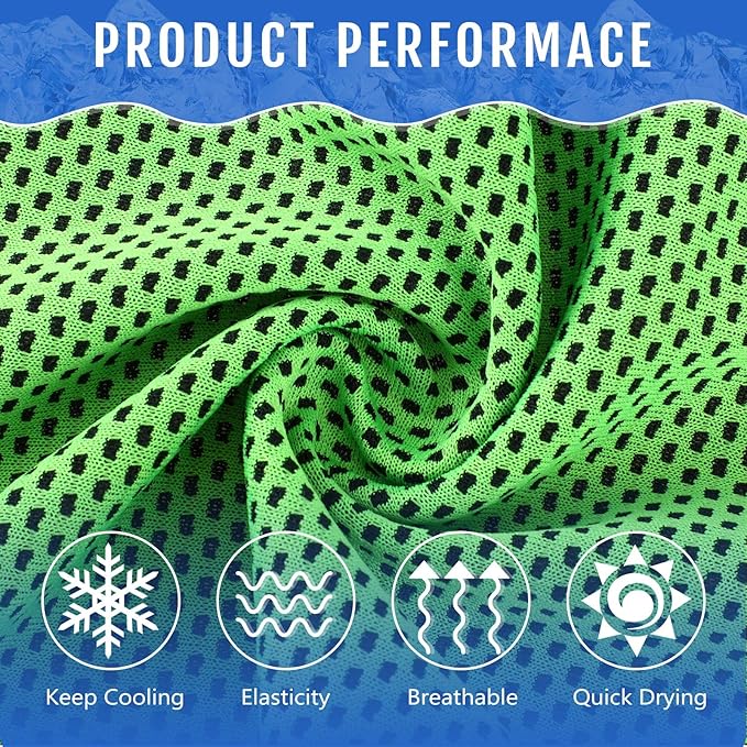 Hosuly 30 Pack Cooling Towels, 40"x12" Ice Breathable Soft Chilly Sweat Rag Microfiber Workout Rags for Gym Cooling Towels for Neck and Face for Yoga Golf Sport Running-GravixFit