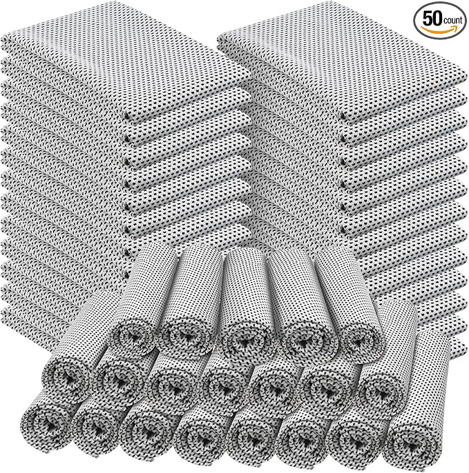 Shellwei 50 Pcs Cooling Towel 40 x 12 Inch Microfiber Workout Towels Breathable Chilly Towel Ice Cool Cold Towels Bulk Fast Drying Absorbent Sweat Rag for Neck Yoga Sports Golf Gym-GravixFit