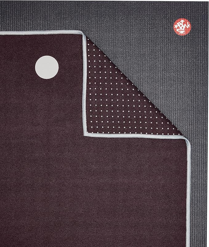 Manduka Yogitoes Yoga Towel – Rubber Grip Dots Non-Slip Bottom, Quick Dry Fitness Towel for Hot Yoga, Pilates, Exercise-GravixFit
