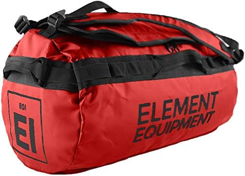 Element Equipment Trailhead Duffel Bag Shoulder Straps Waterproof Red Large-GravixFit