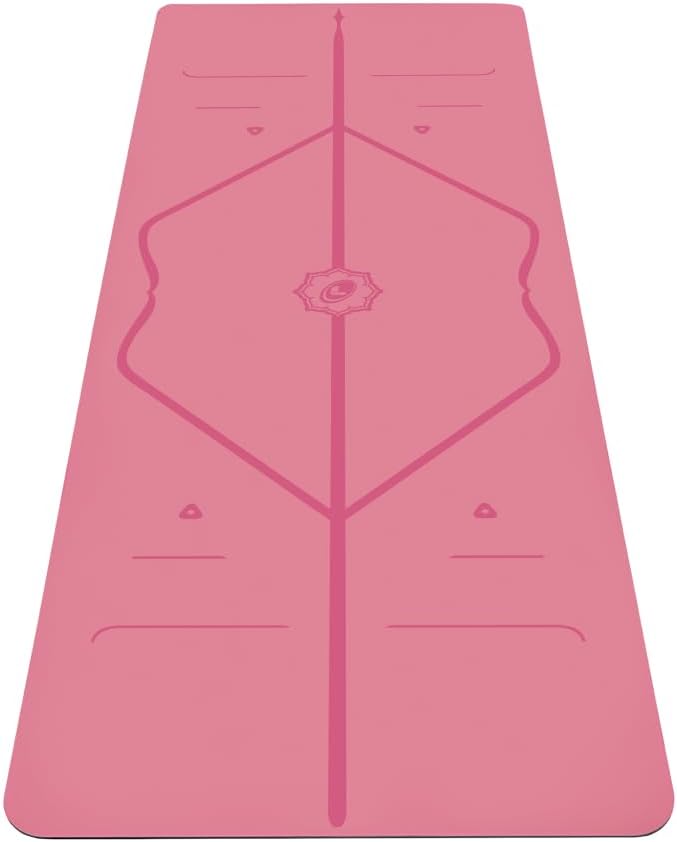 Liforme Original Yoga Mat – Free Yoga Bag Included - Patented Alignment System, Warrior-like Grip, Non-slip, Eco-friendly, sweat-resistant, long, wide, 4.2mm thick mat for comfort-GravixFit