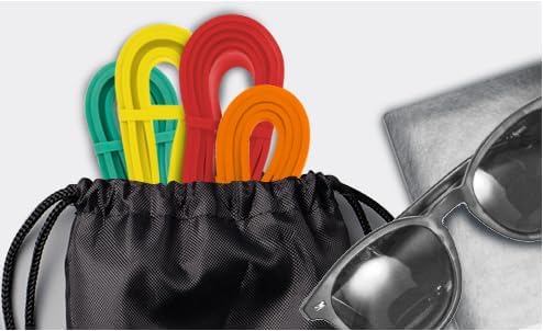 Resistance Bands Set with Carrying Bag, 4 Color-Coded Pull Up Assistance Bands for Exercise, Workout, Fitness-GravixFit