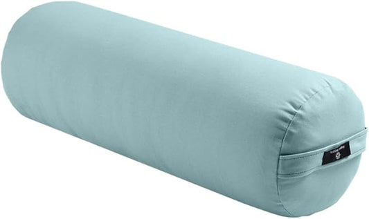Hugger Mugger Round Yoga Bolster - Firm Round Shape, Higher Profile, Great Under Knees, Soft Support, Handmade in The USA-GravixFit