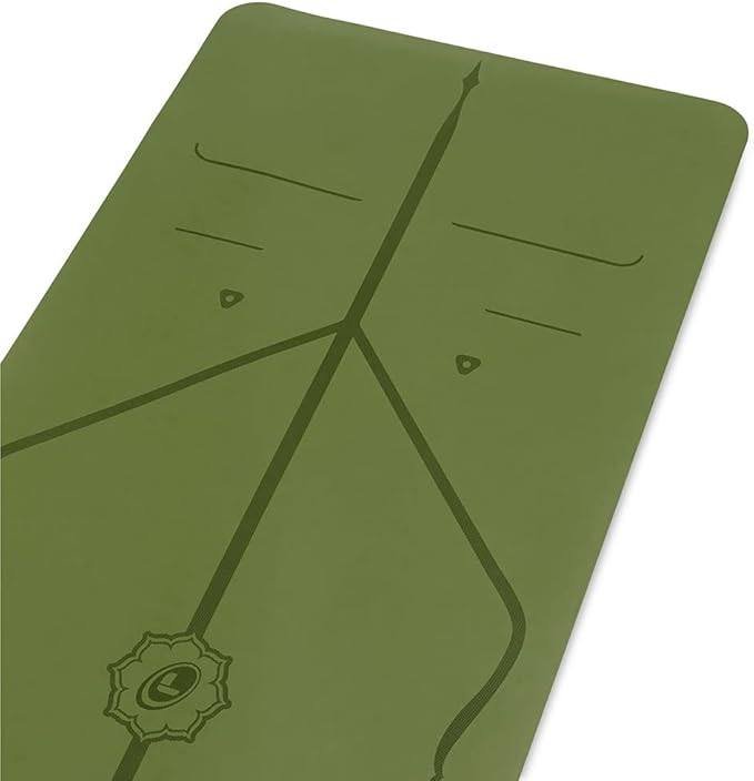 Liforme Original Yoga Mat – Free Yoga Bag Included - Patented Alignment System, Warrior-like Grip, Non-slip, Eco-friendly, sweat-resistant, long, wide, 4.2mm thick mat for comfort-GravixFit