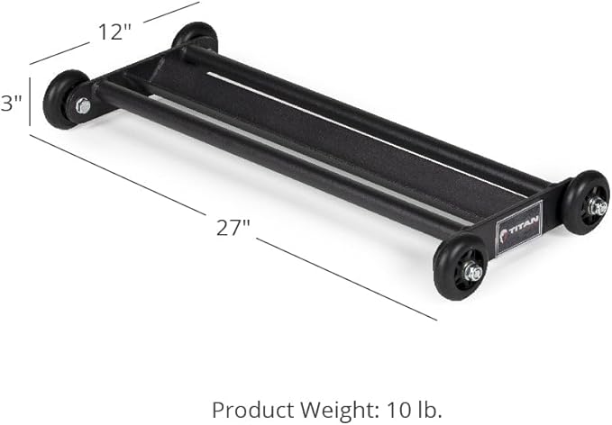 Titan Fitness Glute Hamstring Ab Glider, Leg and Ab Roller for Home Gym Fitness, Lower Body Workout Equipment-GravixFit