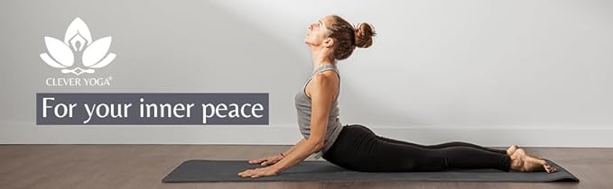 Clever Yoga - 7 Piece Yoga Kit for Women & Men, 6mm Cushioned Mat, 2 Blocks, Strap, Mat and Hand Towels & Carrying Bag - Starter Yoga Set, Accessories & Equipment for Home Workout-GravixFit