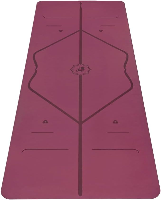 Liforme Original Yoga Mat – Free Yoga Bag Included - Patented Alignment System, Warrior-like Grip, Non-slip, Eco-friendly, sweat-resistant, long, wide, 4.2mm thick mat for comfort-GravixFit